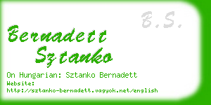 bernadett sztanko business card